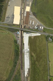 Oblique aerial view of Georgemas Junction Station, looking ENE.