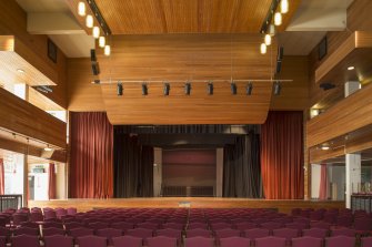 Interior. Ground Floor. Theatre Hall. General view from North East.