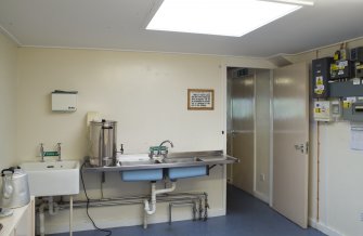 Interior. Ground Floor. Lounge. General view of kitchen from West.