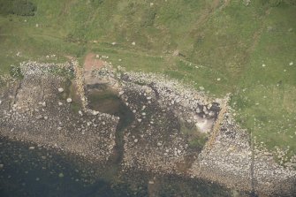 Oblique aerial view of Shannochie Harbour, looking to the N.