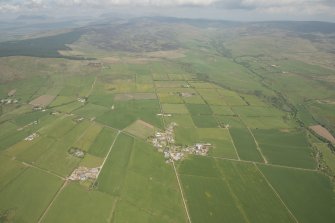 General oblique aerial view of the field systems around the village of Sliddery, looking to the N.