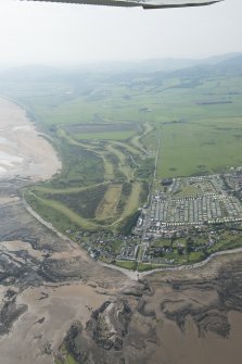 Oblique aerial view of Southerness Golf Course, looking to the NW.