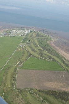 Oblique aerial view of Southerness Golf Course, looking to the E.