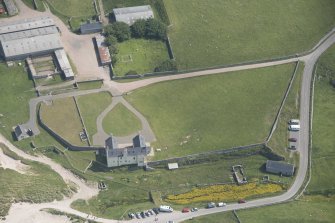 Oblique aerial view of Balnakeil House, looking to the ESE.