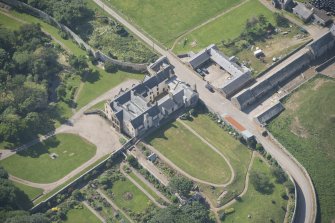 Oblique aerial view of Sandside House, looking to the W.