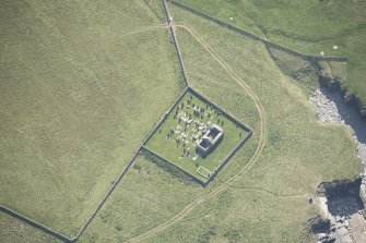 Oblique aerial view of St Mary's Chapel, looking to the SW.
