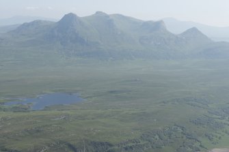 Oblique aerial view of Ben Loyal, looking to the S.