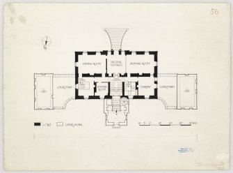 Publication plan of Torwoodlee House showing building phases.