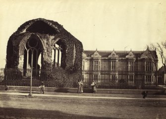 View of college from the road.
Titled: 'Madras College, St.Andrews'.
PHOTOGRAPH ALBUM No 4: INNES OF COWIE ALBUM