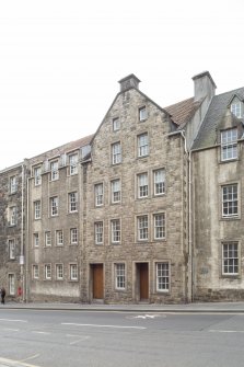 General view of 186, 188 and 190 Canongate, Edinburgh, from N.