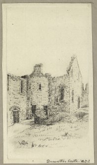 Etching showing view of Dunottar Castle.
Titled 'Dunnottar Castle. W.D.I.'
PHOTOGRAPH ALBUM No.4: INNES OF COWIE ALBUM.