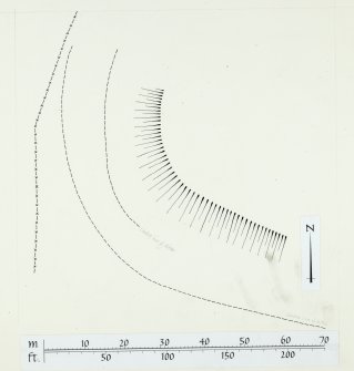 Inked plan: fort at Broomielaw. Based on 1950 survey.