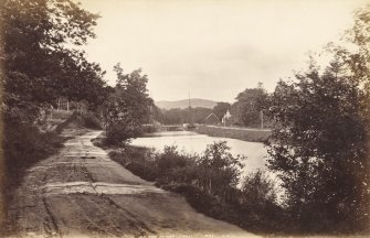 View of Crinan Canal with Oakfield Bridge in the distance.
Titled: 'On the Crinan Canal   861 J.V.'
PHOTOGRAPH ALBUM NO.33: COURTAULD ALBUM