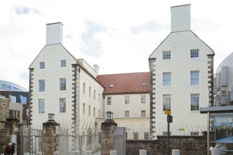 General view of Queensberry House, 64 Canongate, Edinburgh, now part of the Scottish Parliament, from NW.