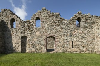 South wall showing doorways and window openings.