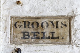Detail of 'Grooms Bell' sign.