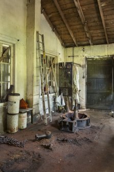 Interior. General view of power station/turbine house The original Boving turbine was removed several years ago. These are the remains of that turbine.