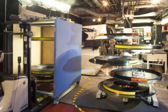 Interior. General view of Imax Projector room.