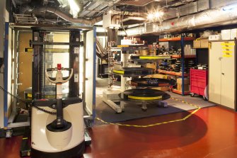 Interior. General view of Imax Projector room.