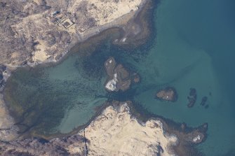 Oblique aerial view of An Dun Loch Ardbhair, looking W.