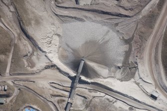 Oblique aerial view of Glensanda Quarry, looking SSE.