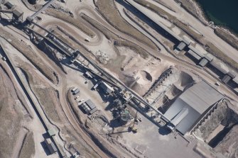 Oblique aerial view of Glensanda Quarry, looking SE.