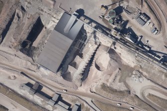 Oblique aerial view of Glensanda Quarry, looking W.