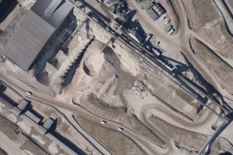 Oblique aerial view of Glensanda Quarry, looking W.