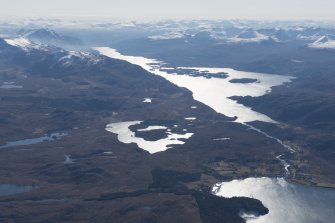 General oblique aerial view of Loch Maree, looking S.