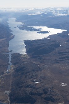 General oblique aerial view of Loch Maree, looking SSE.