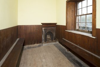 Fourth Floor General view of Observatory showing benches and fireplace.