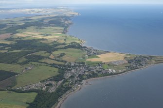 General oblique aerial view centred on Fortrose with the Moray Firth beyond, looking NW.