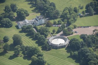 General oblique aerial view of Prestonfield House, looking SSE.