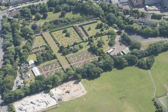 General oblique aerial view of Saughton Park and Gardens, looking S.