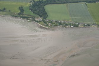 Oblique aerial view of a fish trap at Jemimaville, looking S.