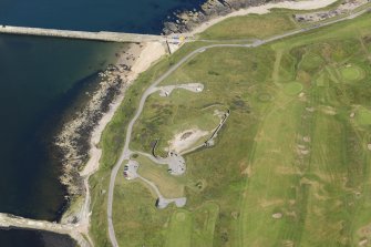 Oblique aerial view of the Torry coastal battery, looking E.