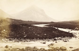 View of landscape.
Titled: 'Glen Sligichan, and Mar Cow, Skye, 1049, J.V.'