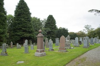 View of graveyard from north east