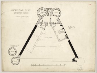 Second floor plan of Caerlaverock Castle.
