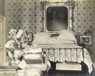 View of interior at Balmacaan House.
Titled: 'My bedroom'.
PHOTOGRAPH ALBUM No.32: BALMACAAN ALBUM.


