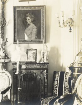 Interior view of Balmacaan House showing detail of Sir Joshua Reynolds' portrait.
Titled: 'Two other views of the little drawing room.'
PHOTOGRAPH ALBUM No.32: BALMACAAN ALBUM.