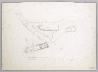 Site plan including cruck-framed kiln barn at the Boul, Caithness.