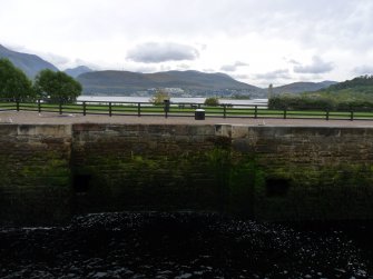 Corpach Sea Lock showing position of former east gate with blocked rebates for former operating gear