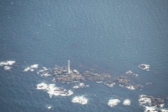 General oblique aerial view of Skerryvore lighthouse, looking to the ESE.