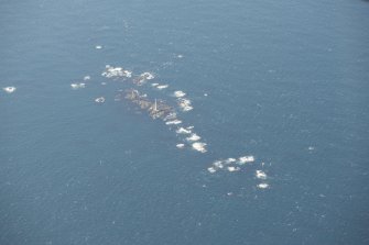 General oblique aerial view of Skerryvore lighthouse, looking to the NNE.