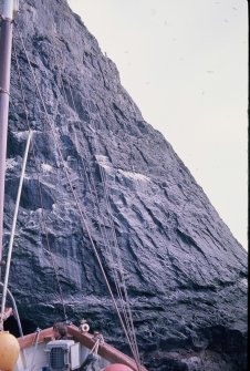 Descent from Stac Lee, view from the boat.