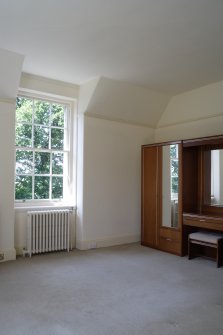 Interior, general view of Southwest bedroom from South East.