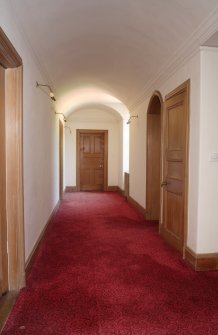 Interior, first floor, view along hallway from South.