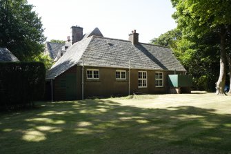 Exterior, view of potting shed from South.