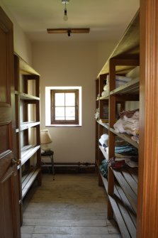 Interior, first floor, view in linen cupboard.